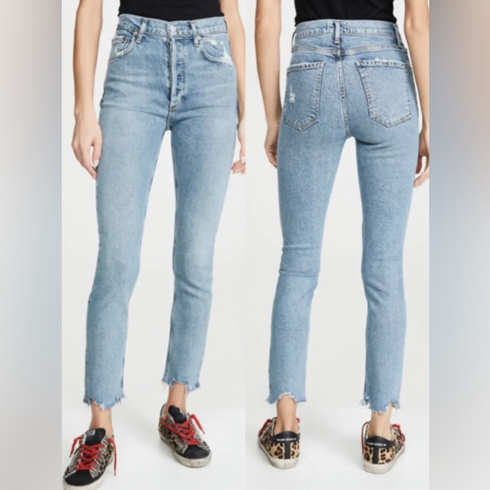 Agolde Light Blue High Rise Women Jeans